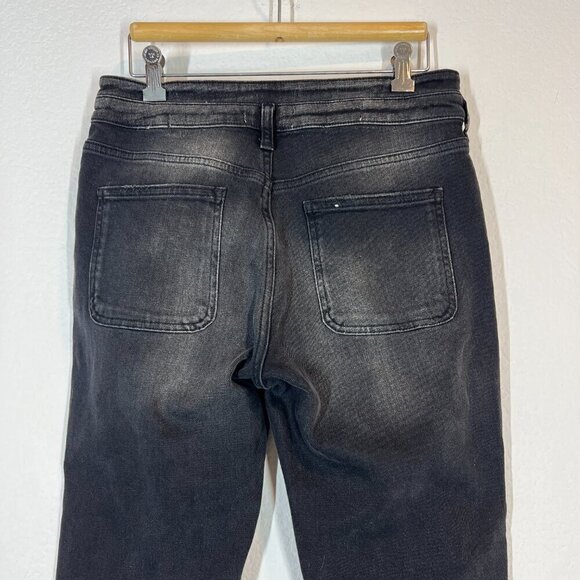 Anthropologie Pilcro Jeans Pants Black Denim Exposed Fly Slim 27 - Picture 5 of 11